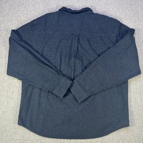 Woolrich Mens XL Heavyweight Flannel Button Down Shirt Heather Gray Outdoor Work - Picture 4 of 8